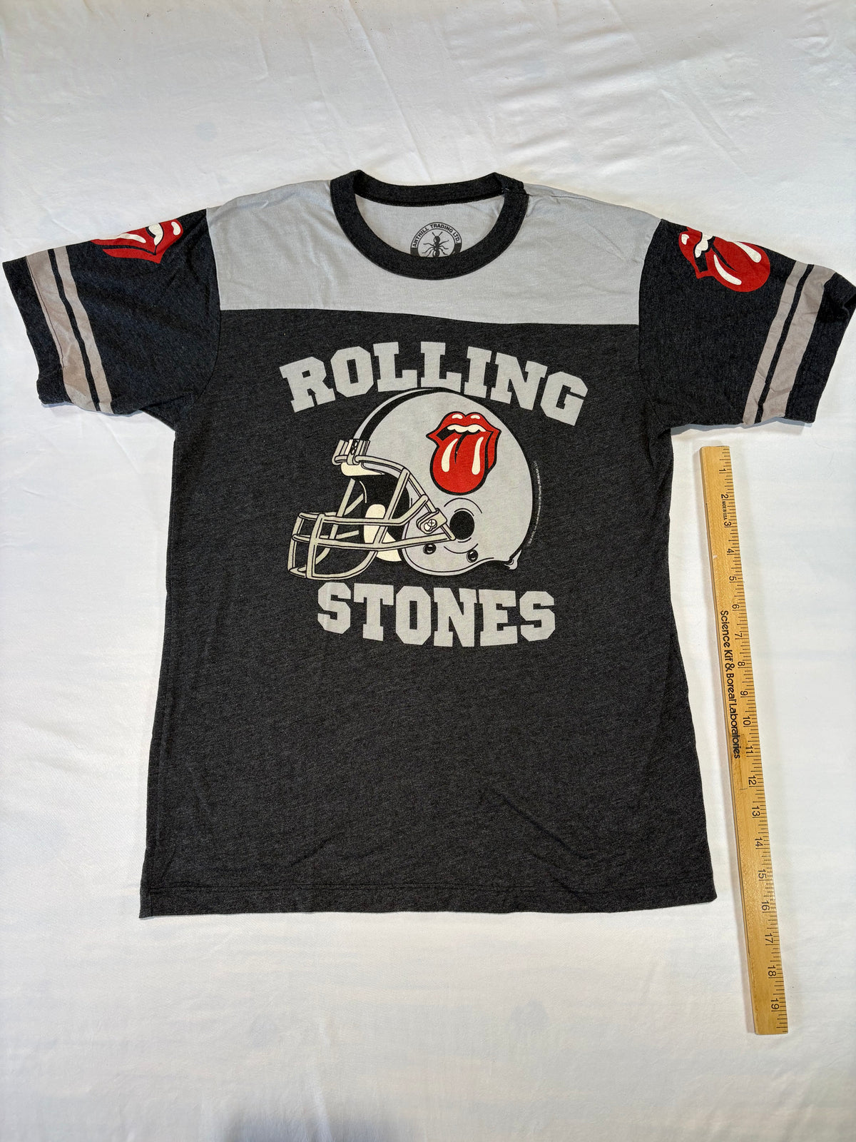 Vintage Rolling Stones football jersey-style graphic T-shirt