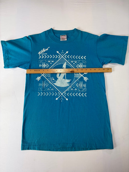 vintage Oneita Power-T with “El Paso Texas” lettering and wolf graphic