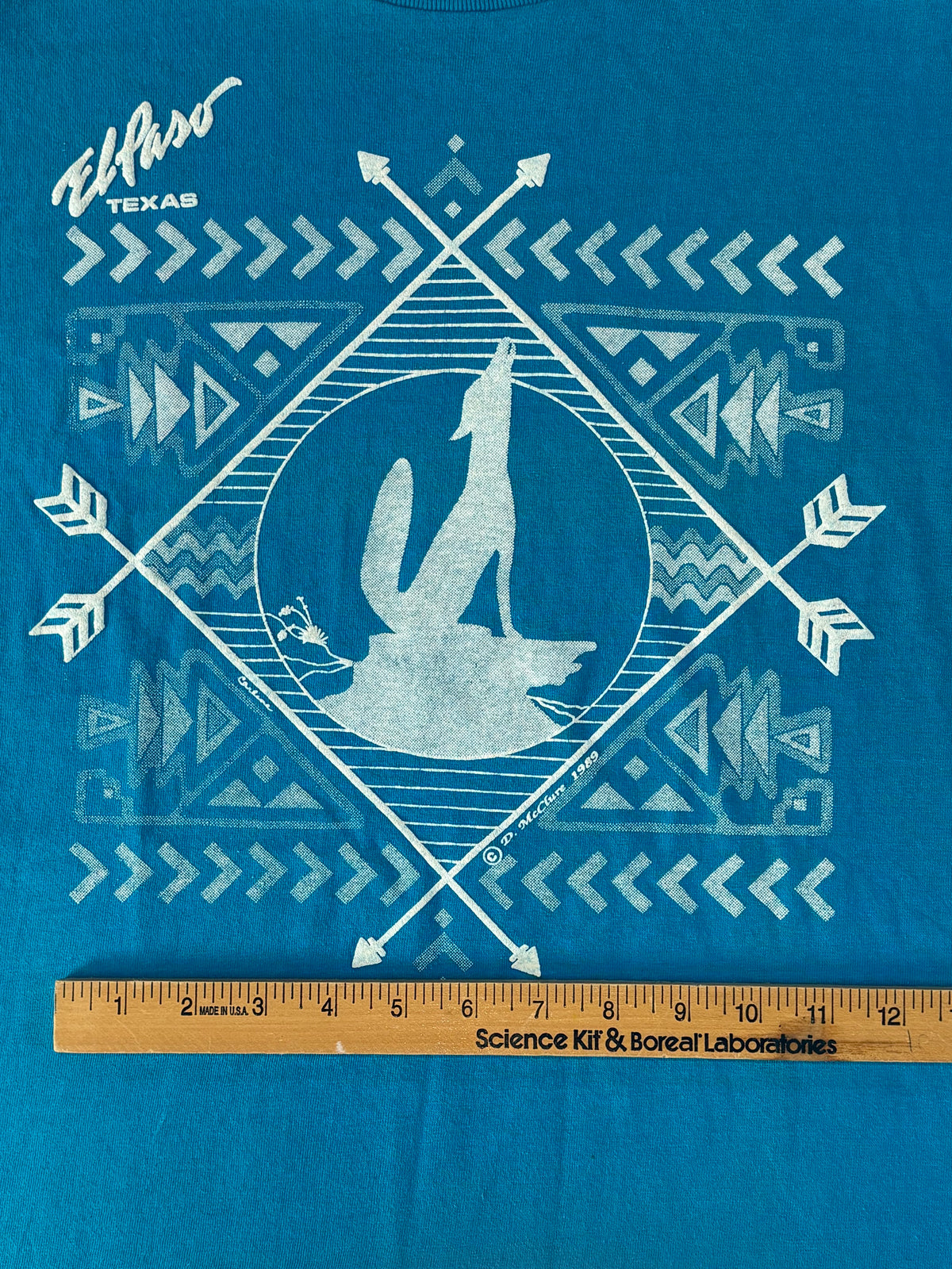 vintage Oneita Power-T with “El Paso Texas” lettering and wolf graphic