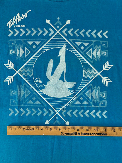 vintage Oneita Power-T with “El Paso Texas” lettering and wolf graphic