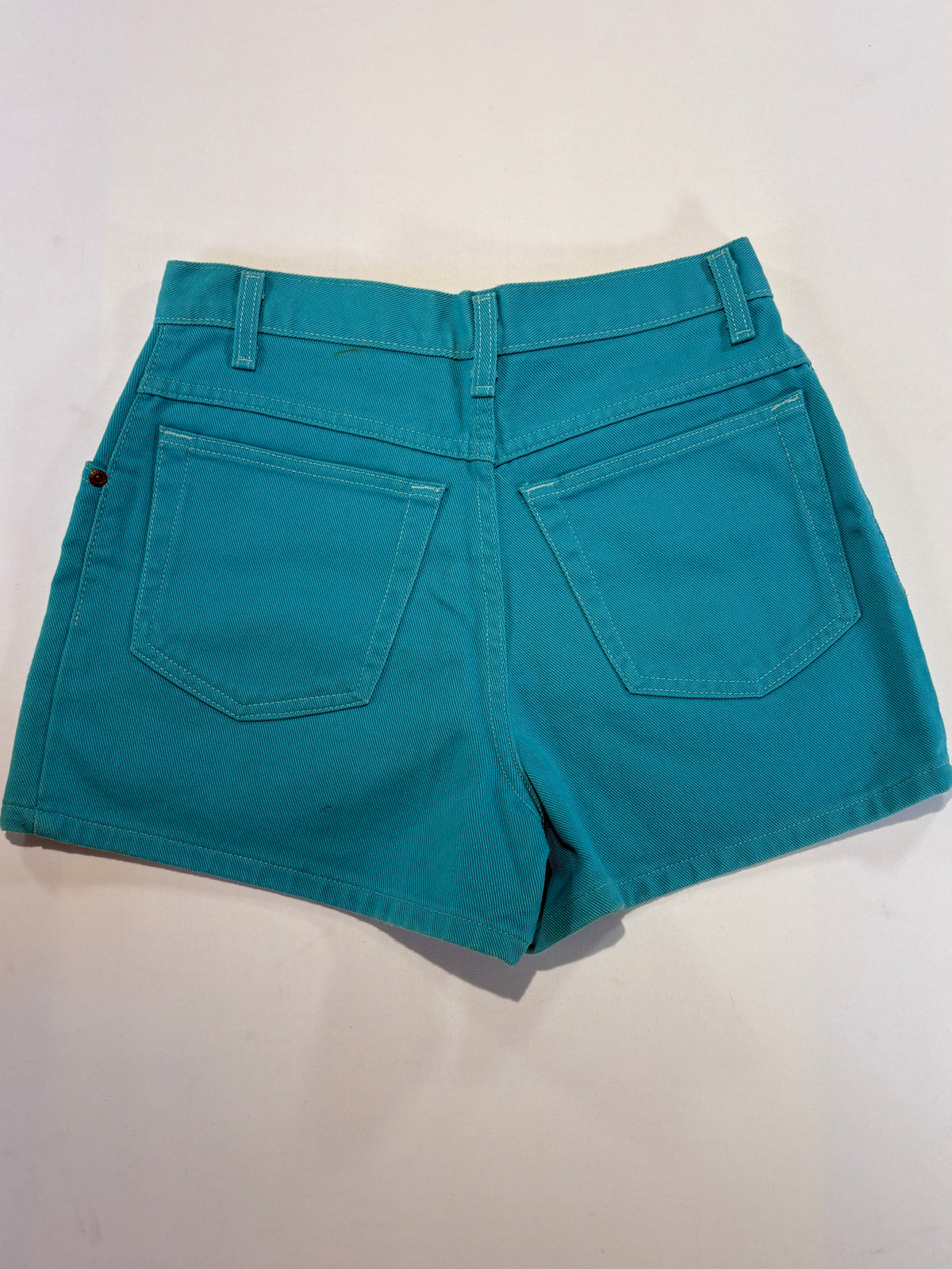 Jeanology Collection turquoise denim shorts