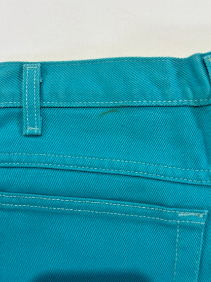 Jeanology Collection turquoise denim shorts