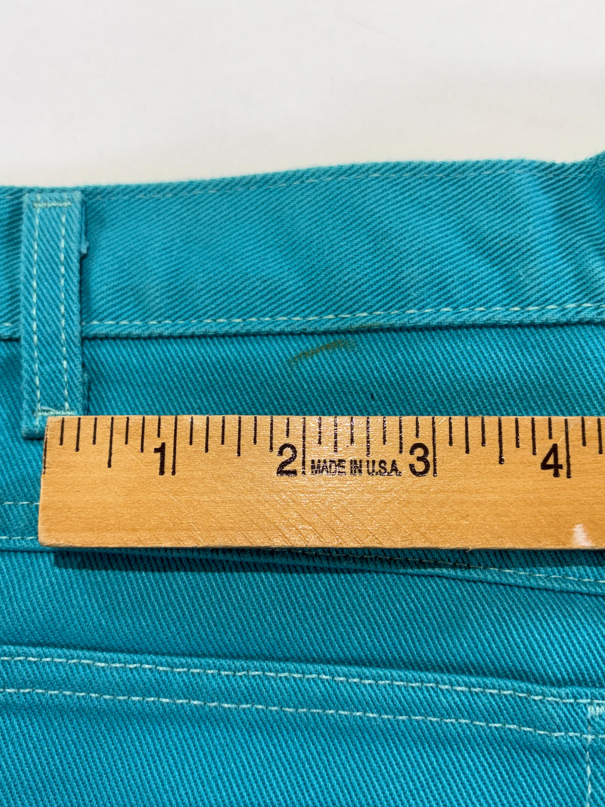 Jeanology Collection turquoise denim shorts