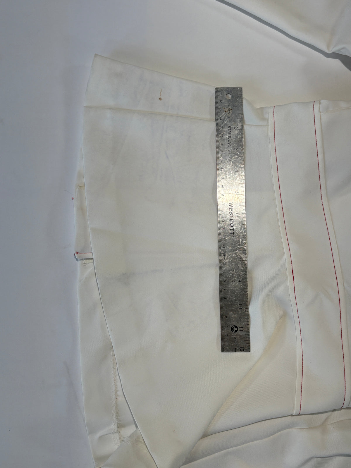 ivory white tailored blazer with red buttons